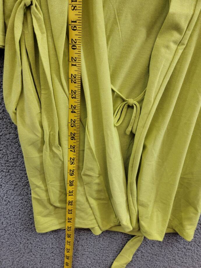 I.N.C. International Concepts Sparkle Robe Women's XS Lime Sparkle Tie Closure