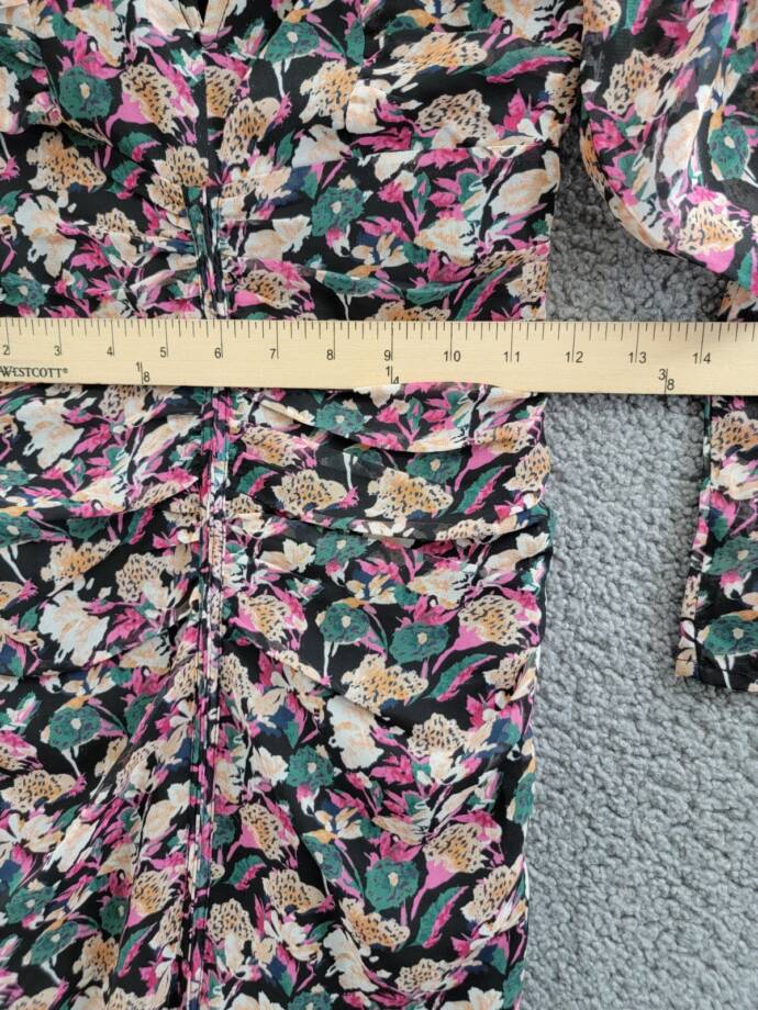 ASTR the Label Jamila Printed Sweetheart-Neck Dress Womens XS Multi Pullover L/S