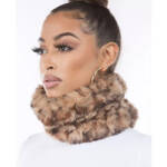 Marcus Adler Cozy Luxe Faux Fur Pom Loop Scarf Women's One Size Leopard~