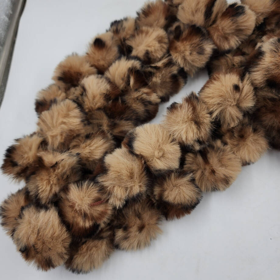 Marcus Adler Cozy Luxe Faux Fur Pom Loop Scarf Women's One Size Leopard~