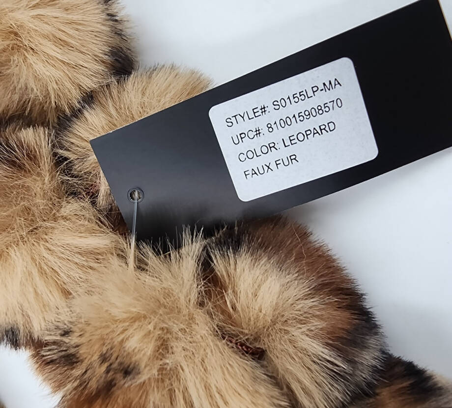 Marcus Adler Cozy Luxe Faux Fur Pom Loop Scarf Women's One Size Leopard~