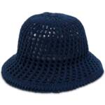 On 34th Open-Knit Crochet Cloche Hat Women's One Size Navy