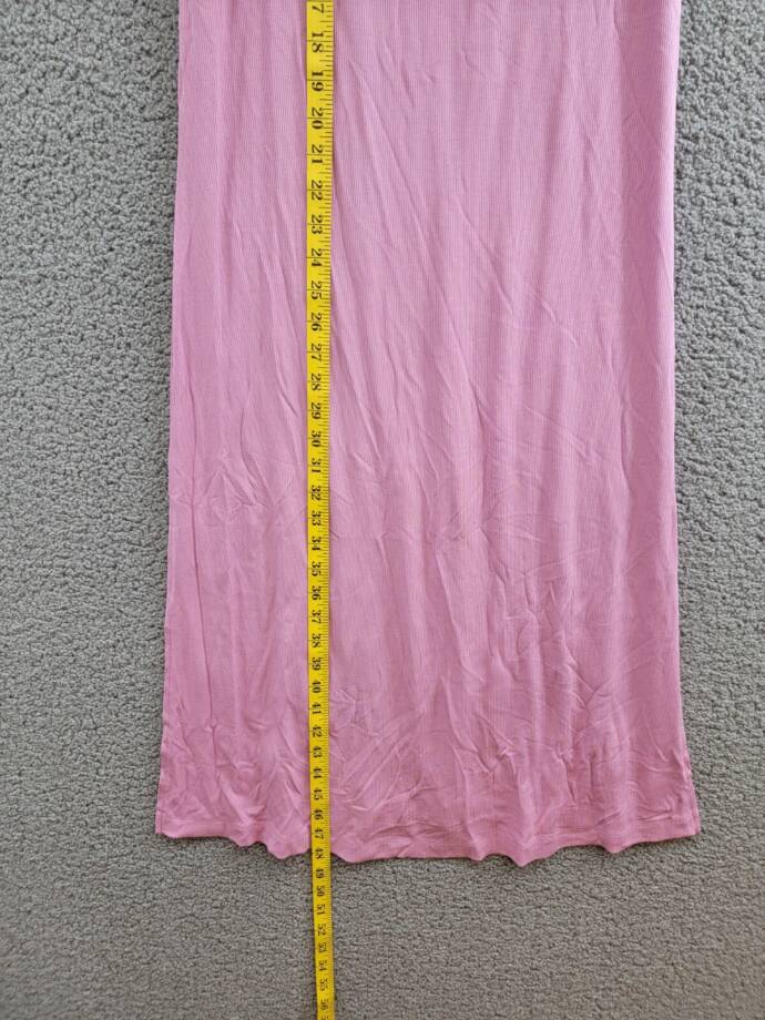 State of Day Ribbed Tank Nightgown Women's XS Mauve Orchid Scoop Neck Pullover