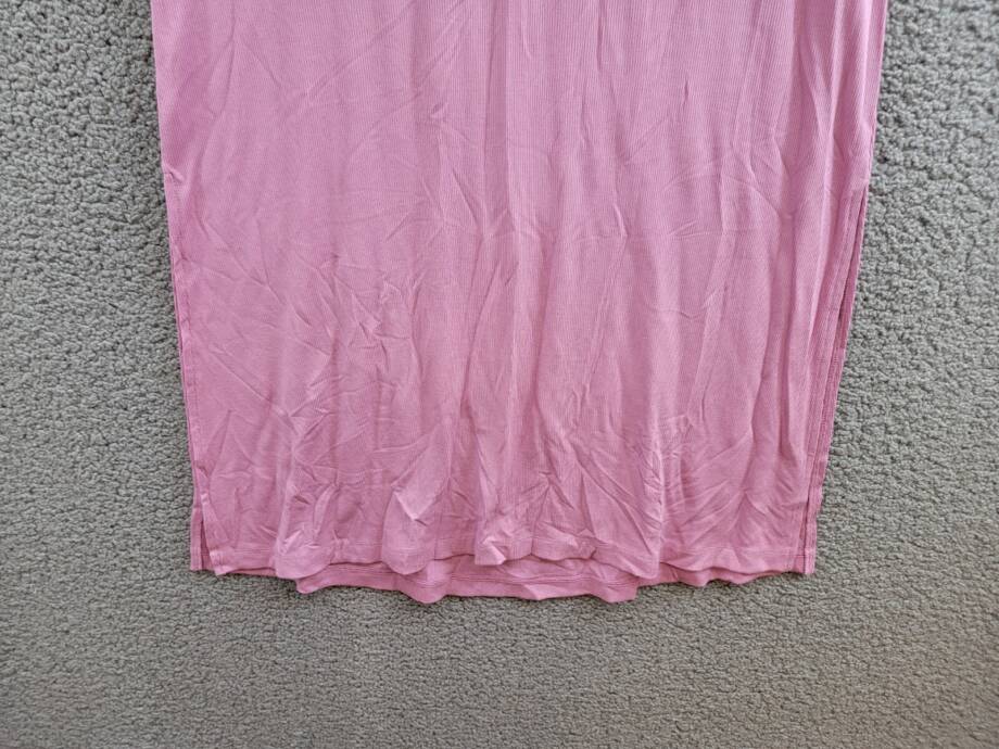 State of Day Ribbed Tank Nightgown Women's XS Mauve Orchid Scoop Neck Pullover