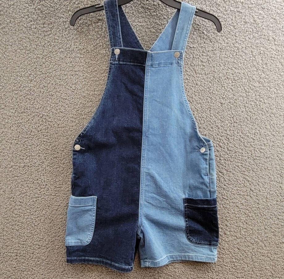 Epic Threads Colorblock Shortall Big Girls 16 Varsity Denim Button Strap Closure