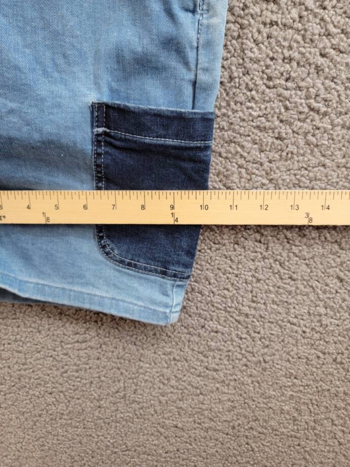 Epic Threads Colorblock Shortall Big Girls 16 Varsity Denim Button Strap Closure