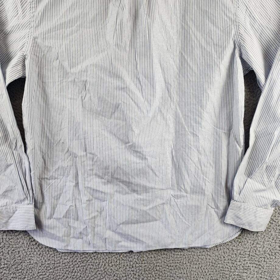The Men's Store at Bloomingdale's Cotton Slim Fit Button Up Shirt Men's XL Blue