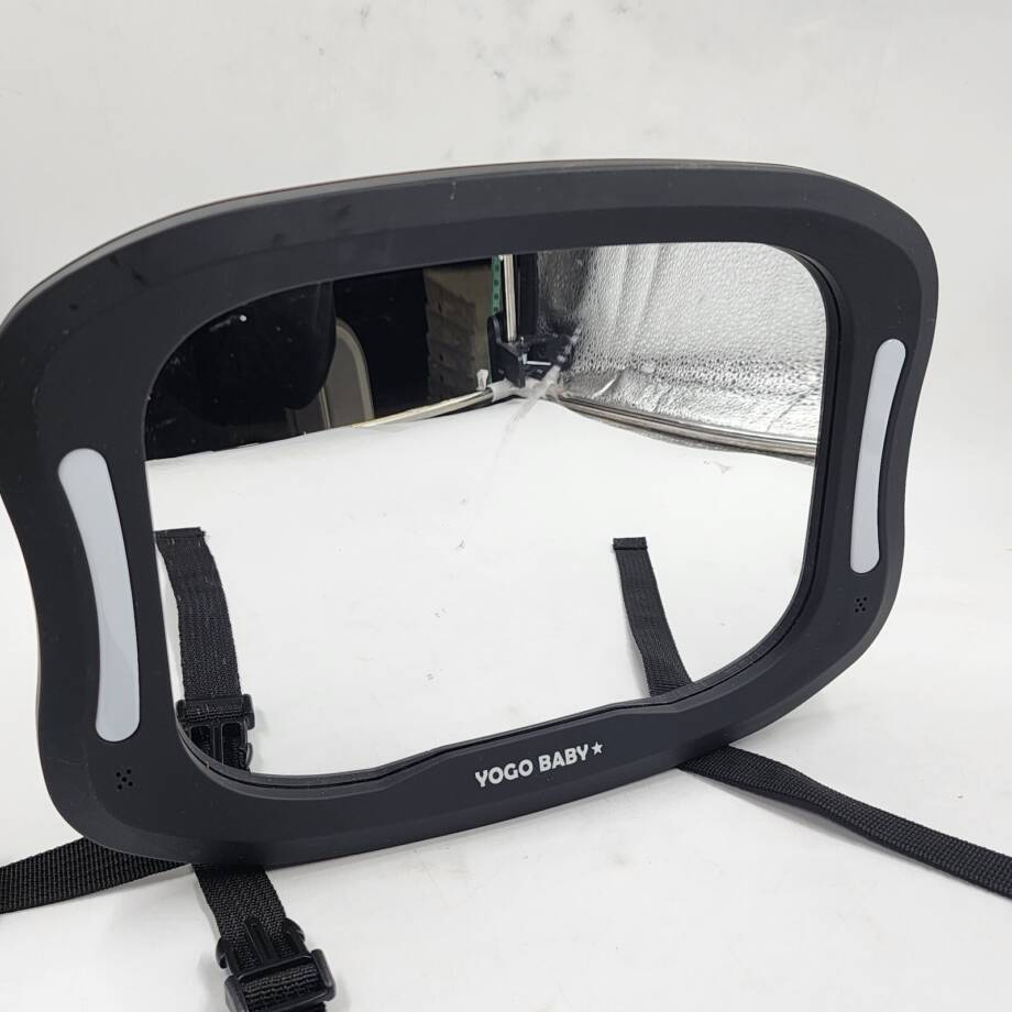 YOGO Baby Car Mirror Headrest Mount Buckle Strap - Black
