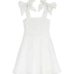 Fanm Mon Mimose Linen Dress Girls' 4Y Mint Green Embroidered Back Zip Closure
