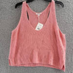 Splendid Deirdre Tank Top Sweater Women's L Persimmon V-Neck Racerback Pullover