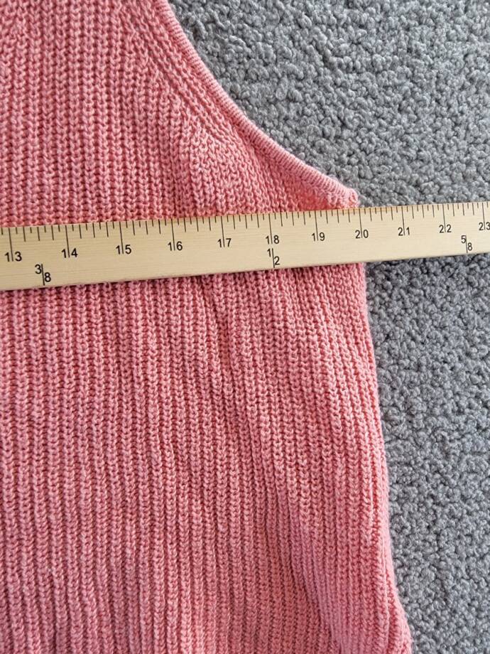 Splendid Deirdre Tank Top Sweater Women's L Persimmon V-Neck Racerback Pullover
