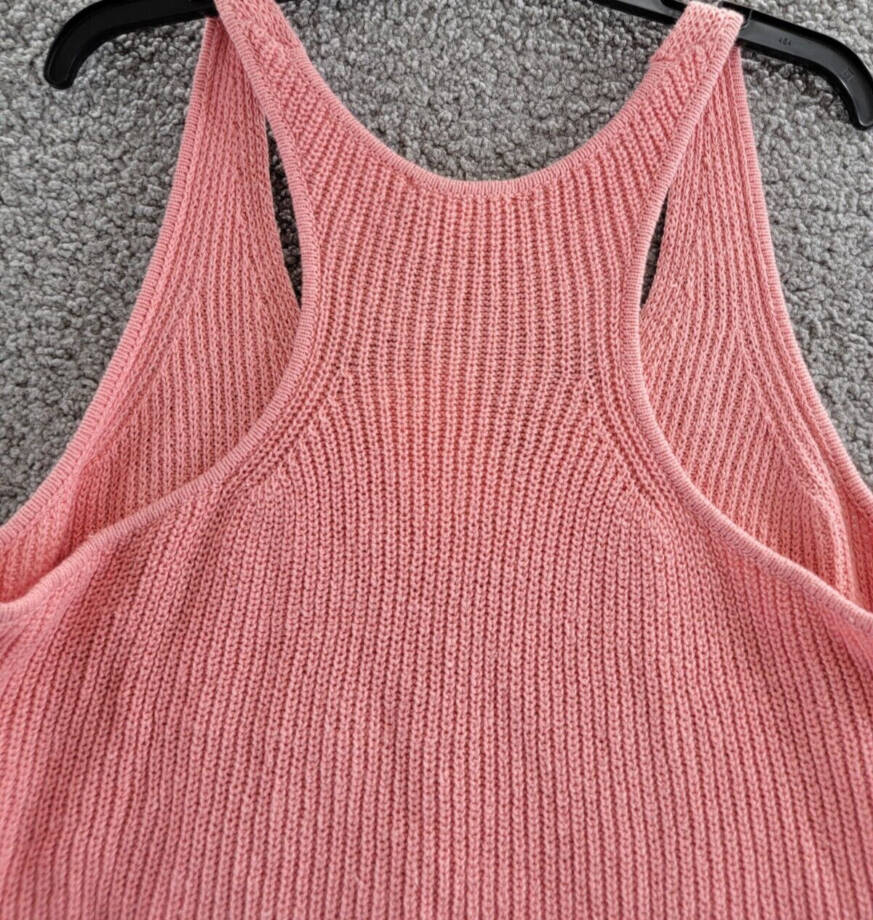 Splendid Deirdre Tank Top Sweater Women's L Persimmon V-Neck Racerback Pullover
