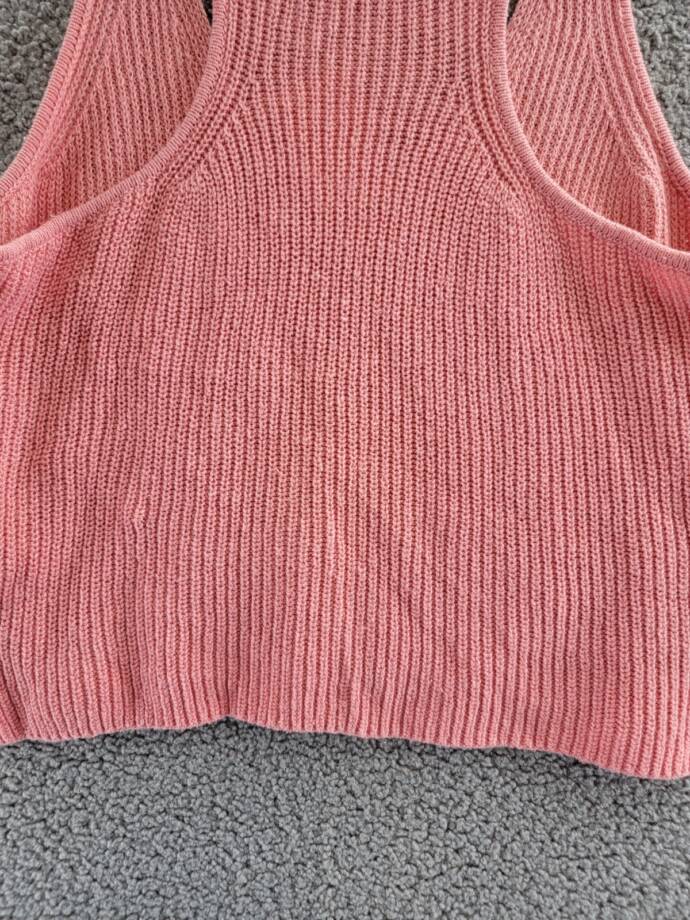 Splendid Deirdre Tank Top Sweater Women's L Persimmon V-Neck Racerback Pullover