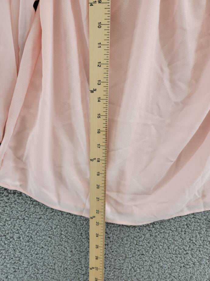 1.STATE Cold-Shoulder Top Women's XXS Pink Taffeta Back Button Long Sleeve