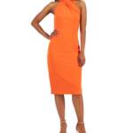 RACHEL Rachel Roy Harland Sleeveless Dress Women's M Tango Red Back Zipper