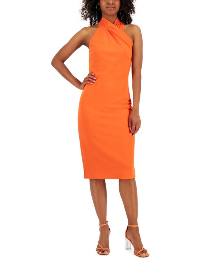 RACHEL Rachel Roy Harland Sleeveless Dress Women's M Tango Red Back Zipper