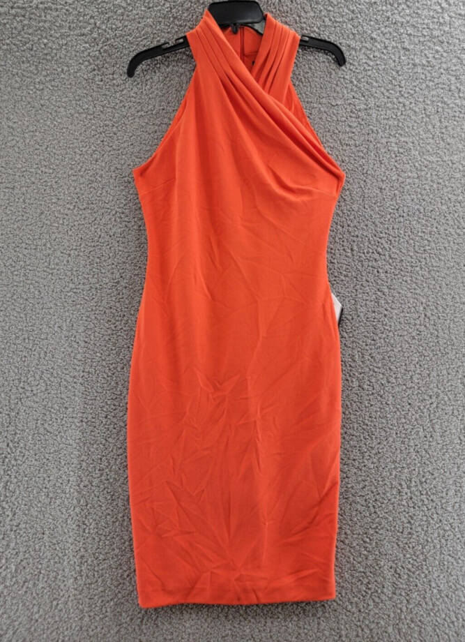 RACHEL Rachel Roy Harland Sleeveless Dress Women's M Tango Red Back Zipper