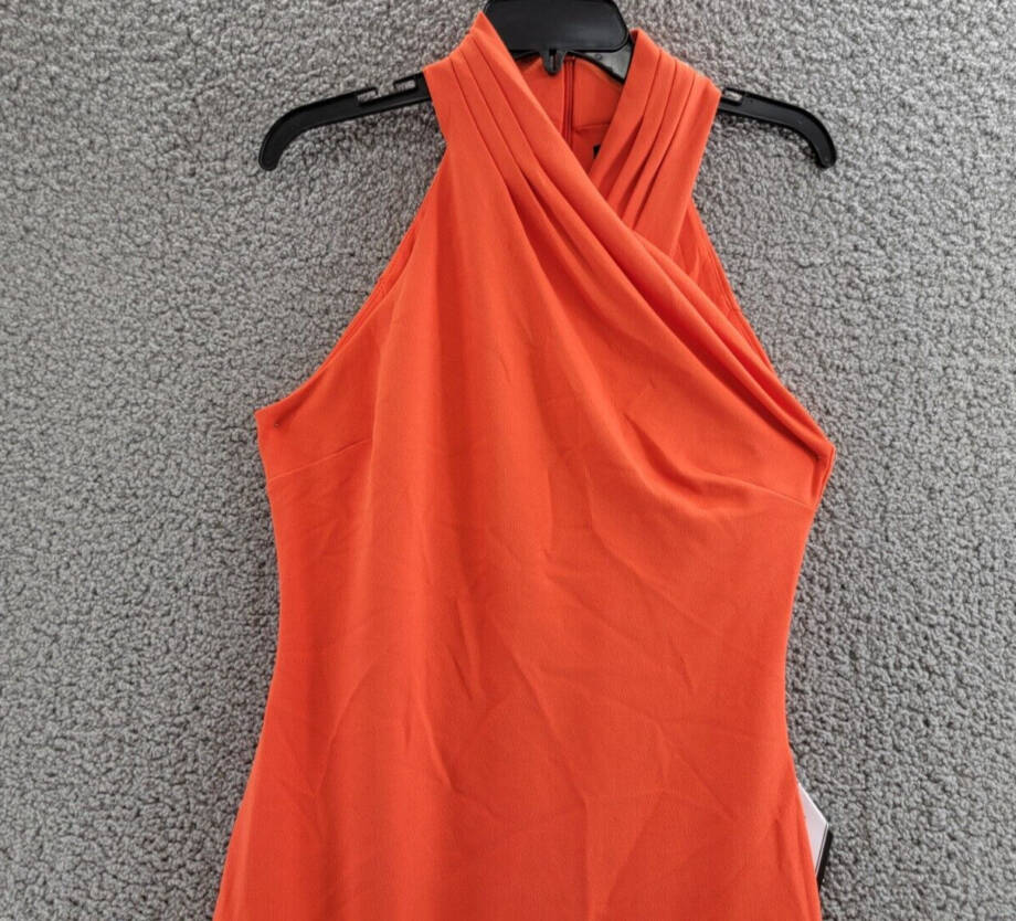 RACHEL Rachel Roy Harland Sleeveless Dress Women's M Tango Red Back Zipper