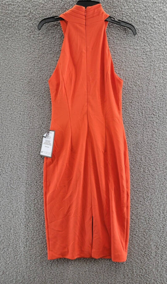 RACHEL Rachel Roy Harland Sleeveless Dress Women's M Tango Red Back Zipper