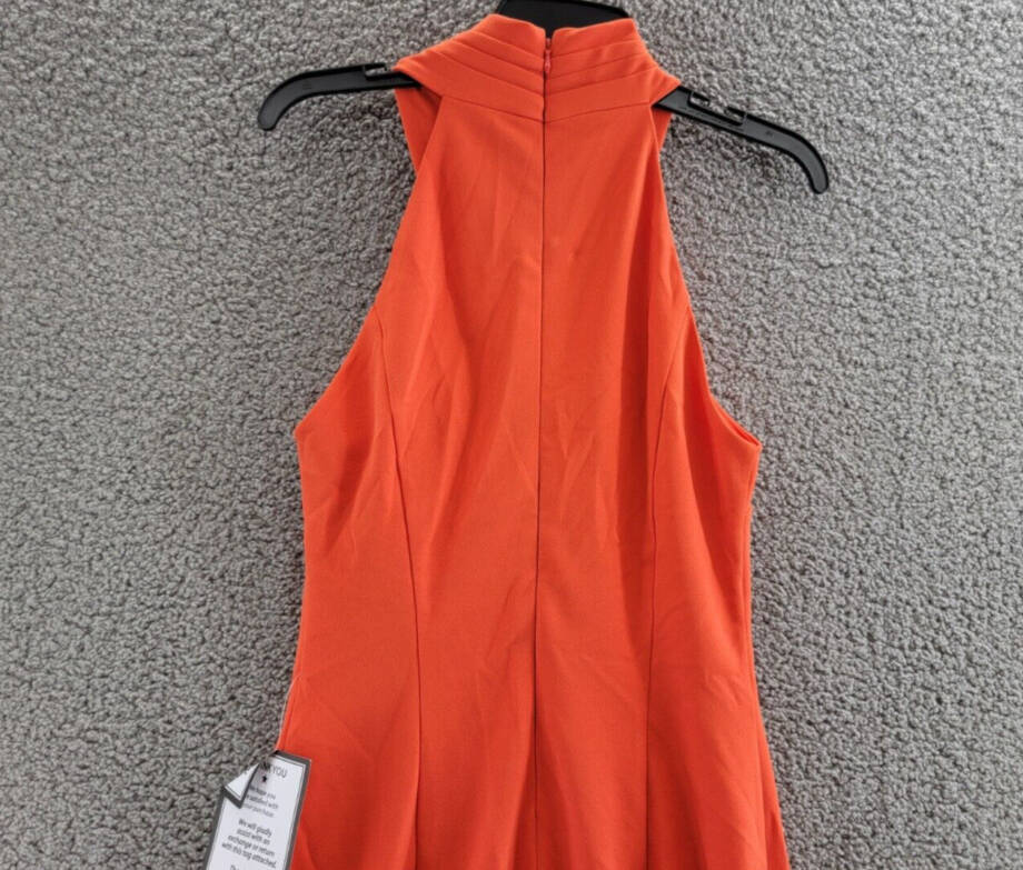 RACHEL Rachel Roy Harland Sleeveless Dress Women's M Tango Red Back Zipper
