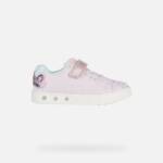Geox Skylin Light up Removable Insole Low Cut Sneakers Girls 35 Pink