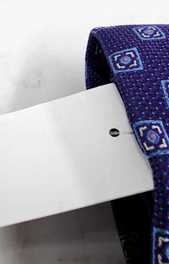 The Men's Store at Bloomingdale's Square Medallion Silk Tie Men's 8 Purple
