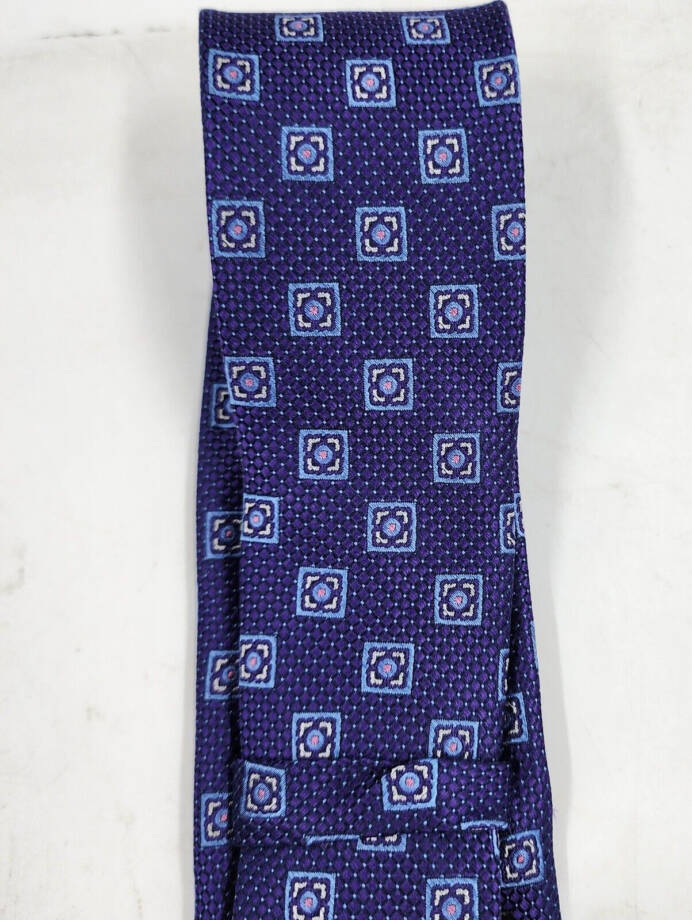 The Men's Store at Bloomingdale's Square Medallion Silk Tie Men's 8 Purple