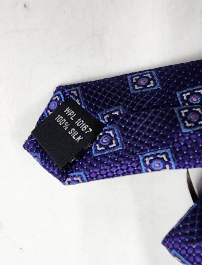 The Men's Store at Bloomingdale's Square Medallion Silk Tie Men's 8 Purple