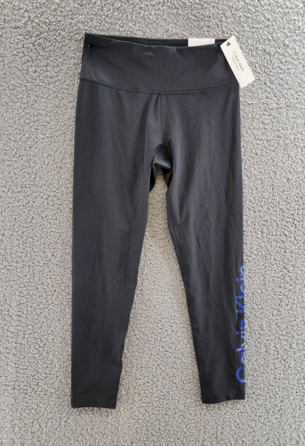Calvin Klein High-Rise 7/8 Leggings Women's S Black/Blue Elastic Waist Pull On