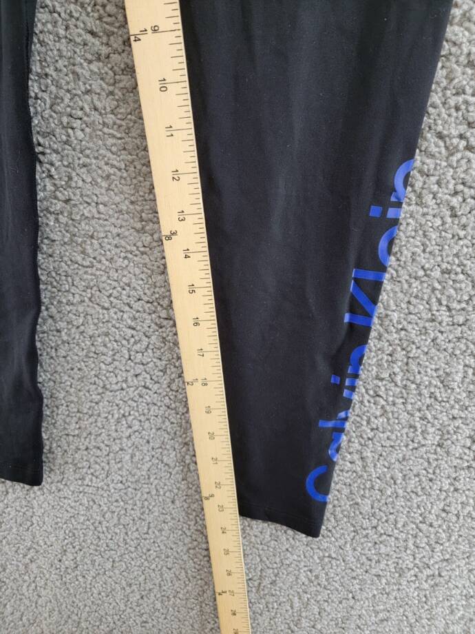 Calvin Klein High-Rise 7/8 Leggings Women's S Black/Blue Elastic Waist Pull On