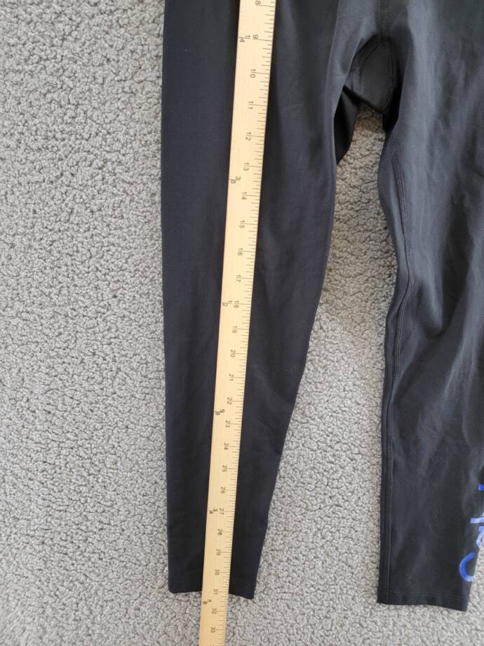 Calvin Klein High-Rise 7/8 Leggings Women's S Black/Blue Elastic Waist Pull On
