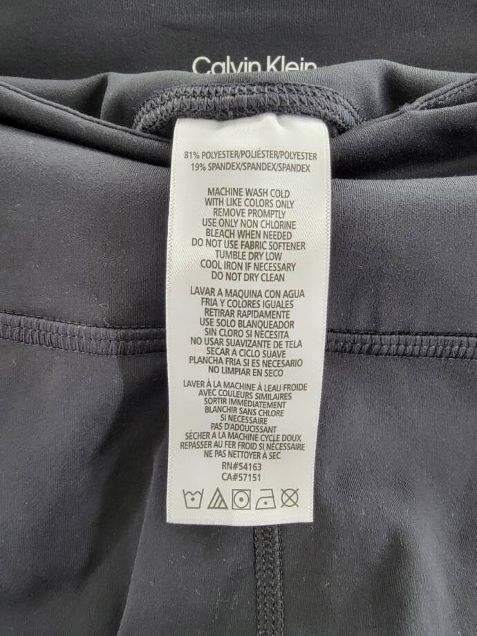 Calvin Klein High-Rise 7/8 Leggings Women's S Black/Blue Elastic Waist Pull On