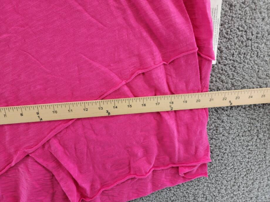 Wilt Crossover Hem Top Women's M Hot Pink Heather Crew Neck Sleeveless Pullover