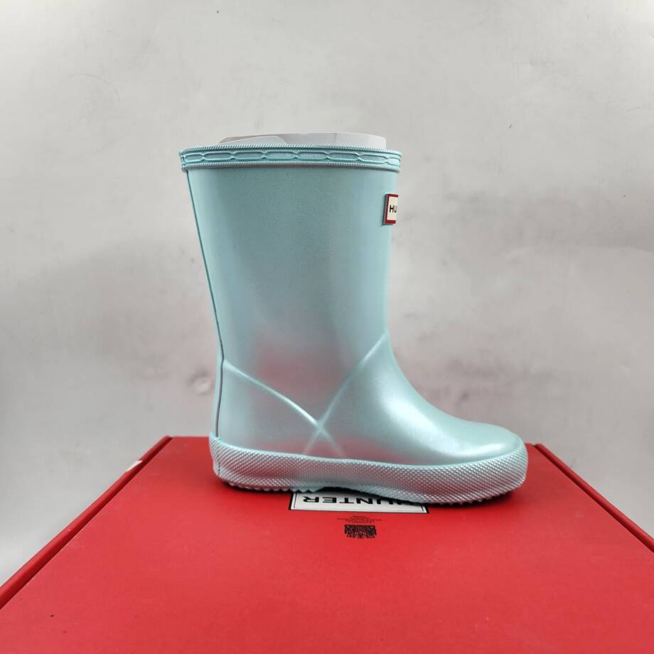 Hunter Waterproof Classic Nebula Rain Boots Little Girls' 24 US 8 Blue Pull-On