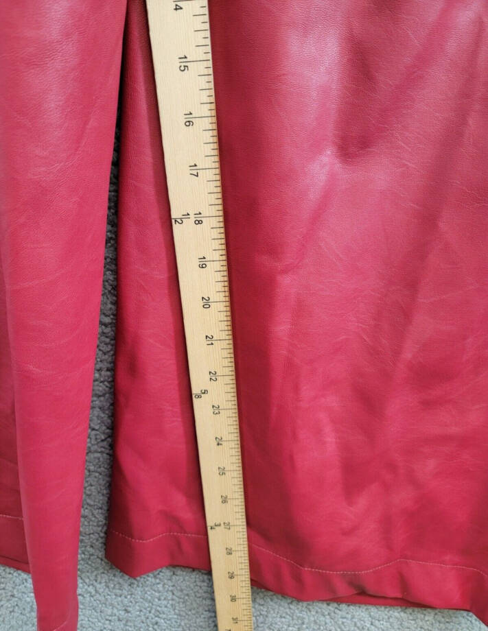 Nina Parker Plus Size Trendy Faux-Leather Wide-Leg Pants Women's 22W Burgundy~