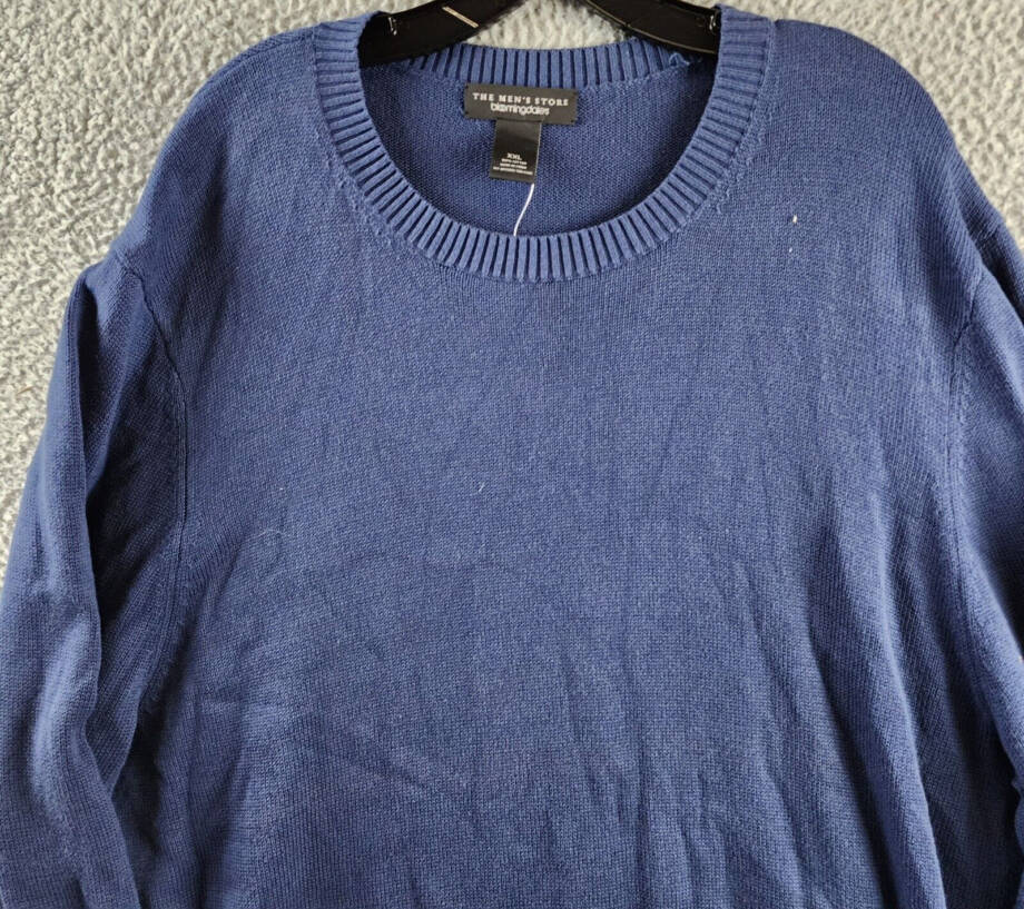 The Men's Store at Bloomingdale's Cotton Crewneck Sweater Men's XXL Dark Coronet