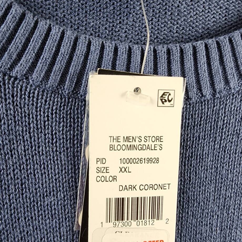 The Men's Store at Bloomingdale's Cotton Crewneck Sweater Men's XXL Dark Coronet