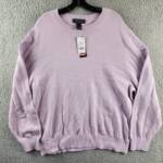 The Men's Store at Bloomingdale's Cotton Crewneck Sweater Men's XXL Lavender L/S