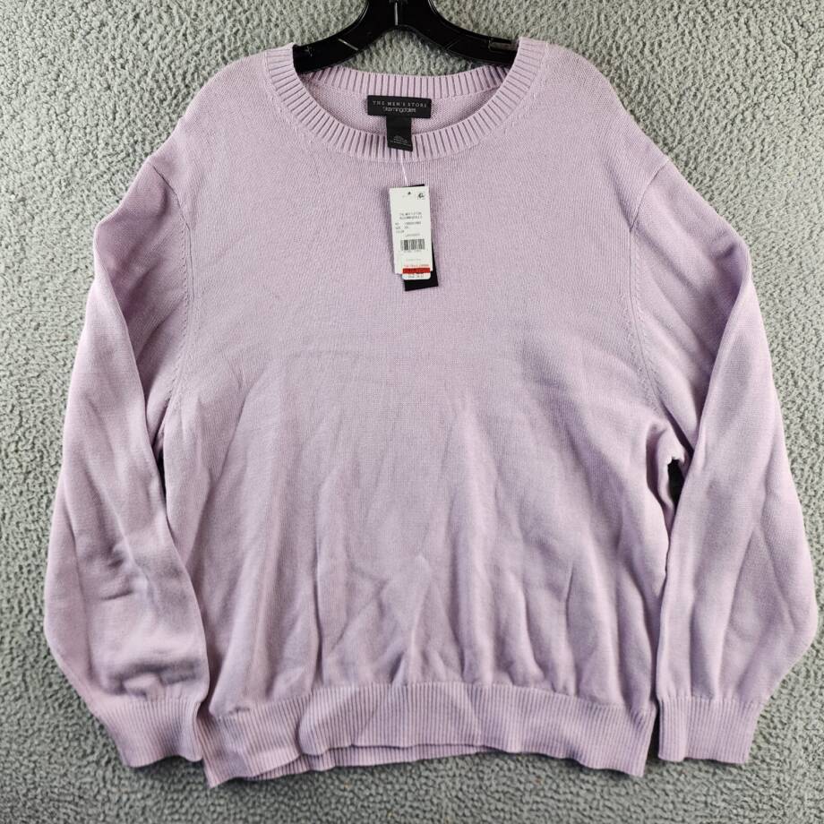 The Men's Store at Bloomingdale's Cotton Crewneck Sweater Men's XXL Lavender L/S
