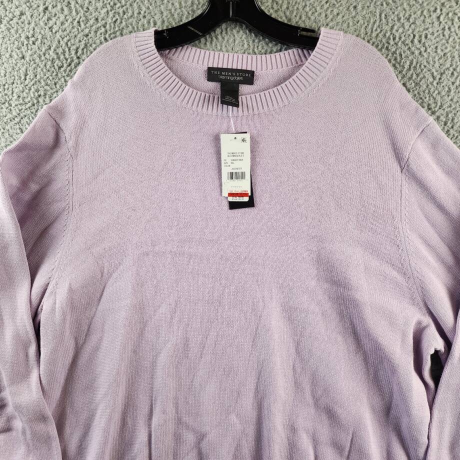 The Men's Store at Bloomingdale's Cotton Crewneck Sweater Men's XXL Lavender L/S