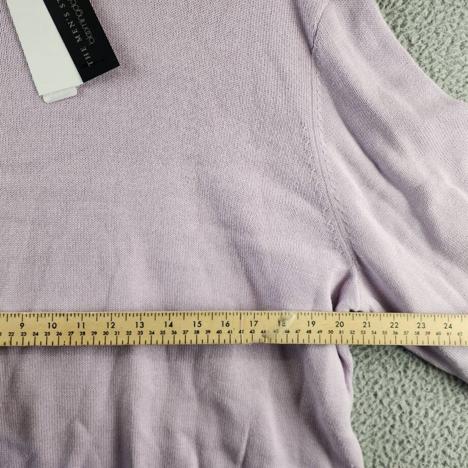 The Men's Store at Bloomingdale's Cotton Crewneck Sweater Men's XXL Lavender L/S
