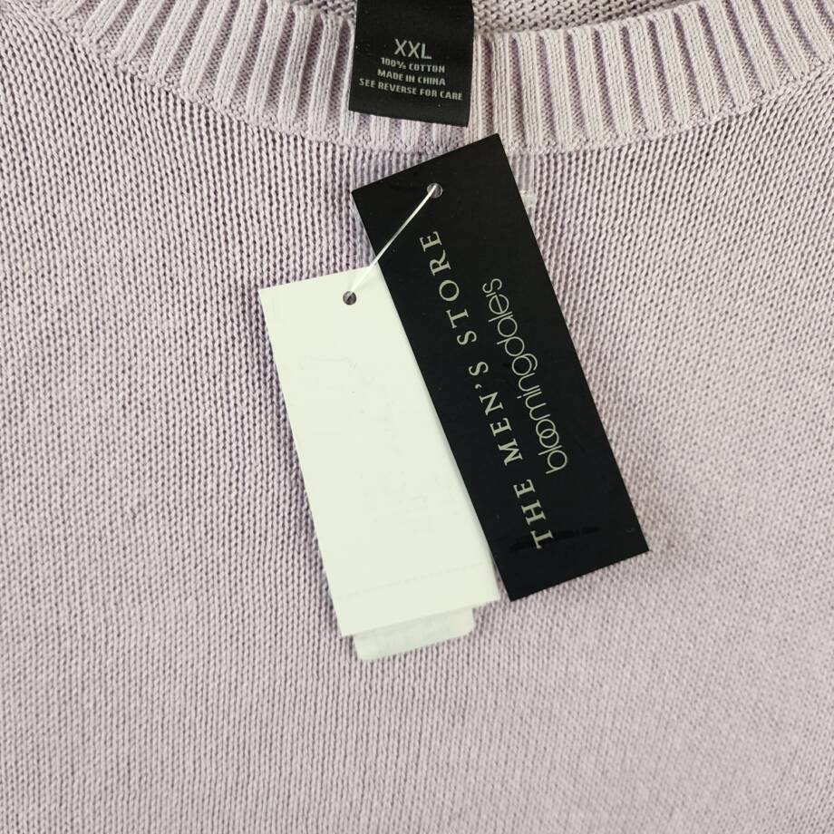 The Men's Store at Bloomingdale's Cotton Crewneck Sweater Men's XXL Lavender L/S