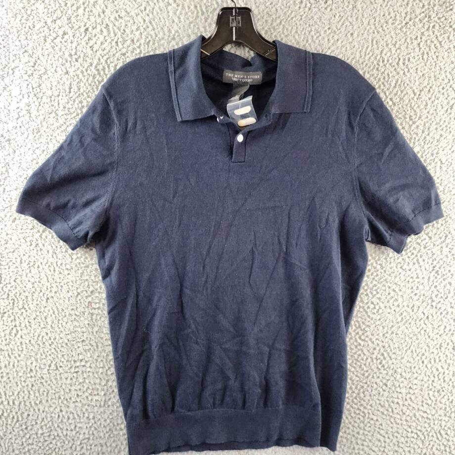 The Men's Store at Bloomingdales Cotton Two Button Sweater Polo Mens S True Navy