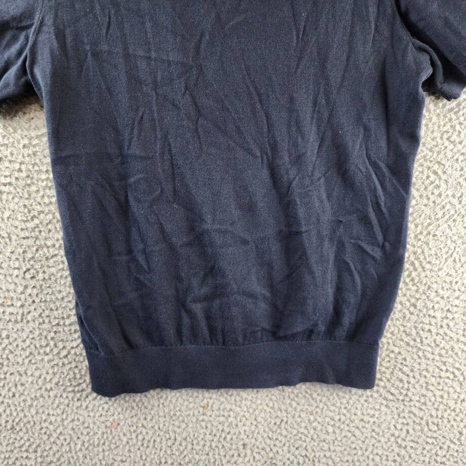 The Men's Store at Bloomingdales Cotton Two Button Sweater Polo Mens S True Navy