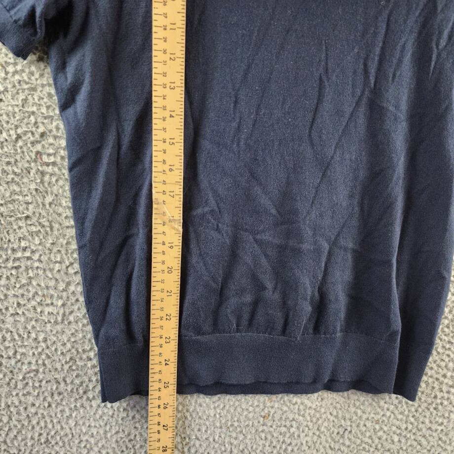 The Men's Store at Bloomingdales Cotton Two Button Sweater Polo Mens S True Navy