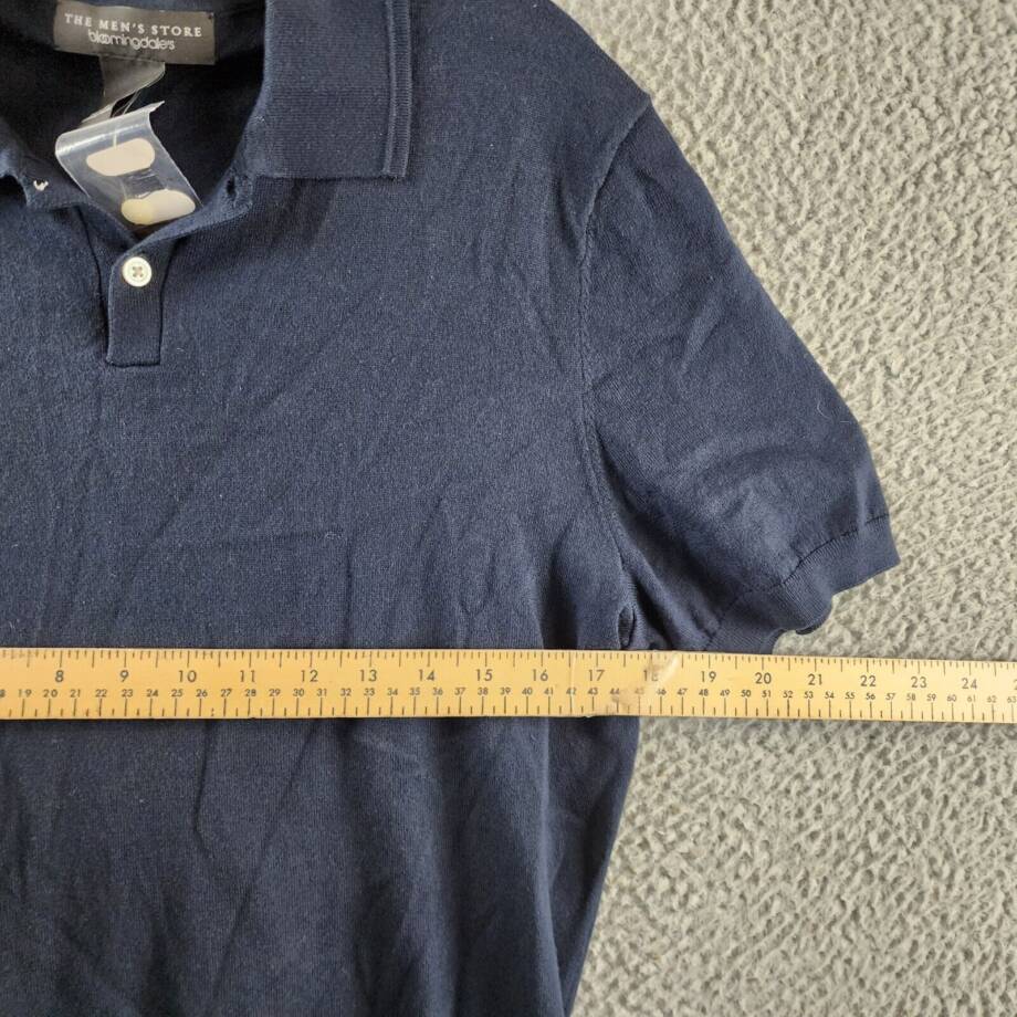 The Men's Store at Bloomingdales Cotton Two Button Sweater Polo Mens S True Navy