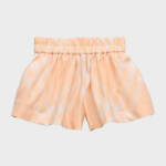 BURBERRY Marcy Bias Check Shorts Girls' 18M Pastel Peach Elasticized Waistband