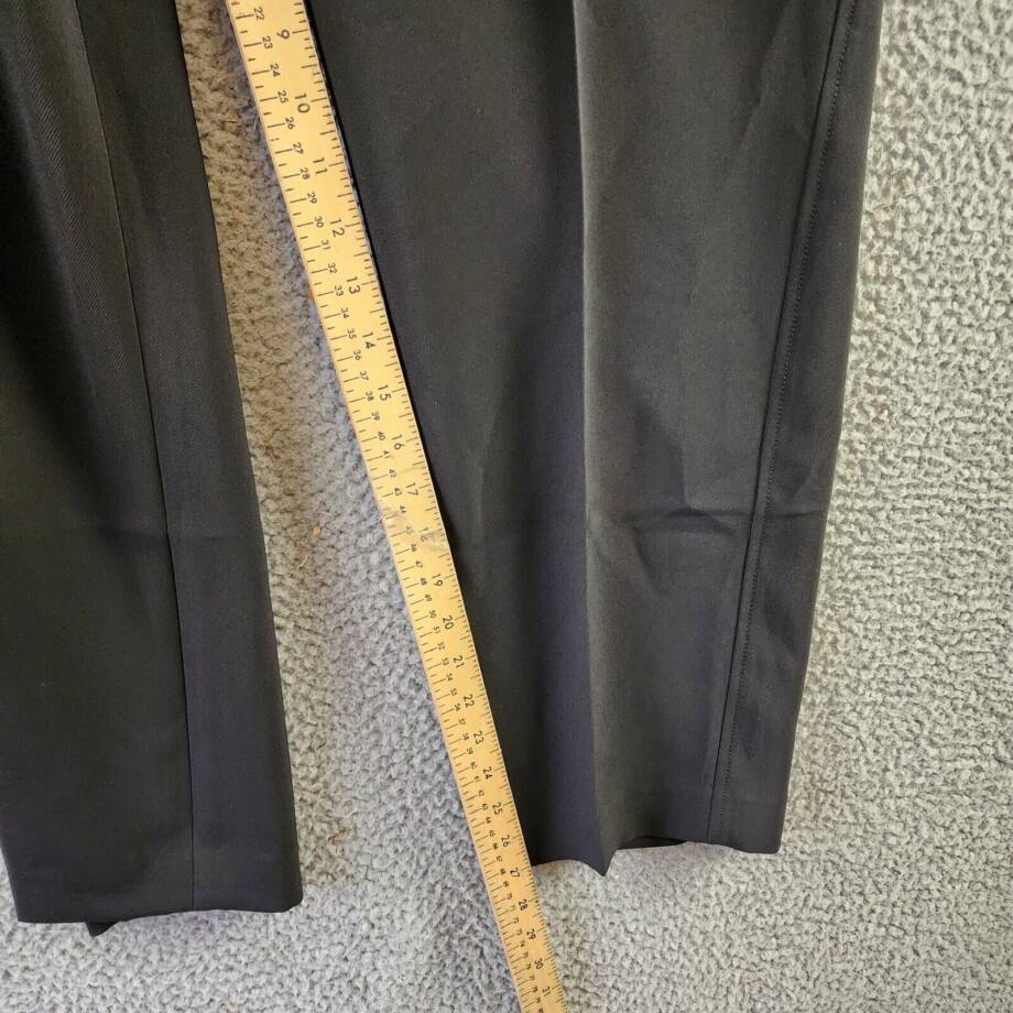Anne Klein Slim-Leg Ankle Pants Women's 16 Black Extended Tab W/ Zip Fly Closure