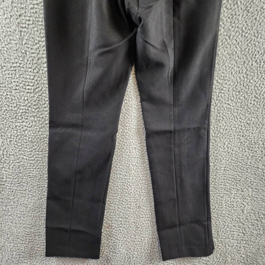 1.STATE Straight Leg Front Slit Ankle Pants Women's 8 Rich Black Pull On Style
