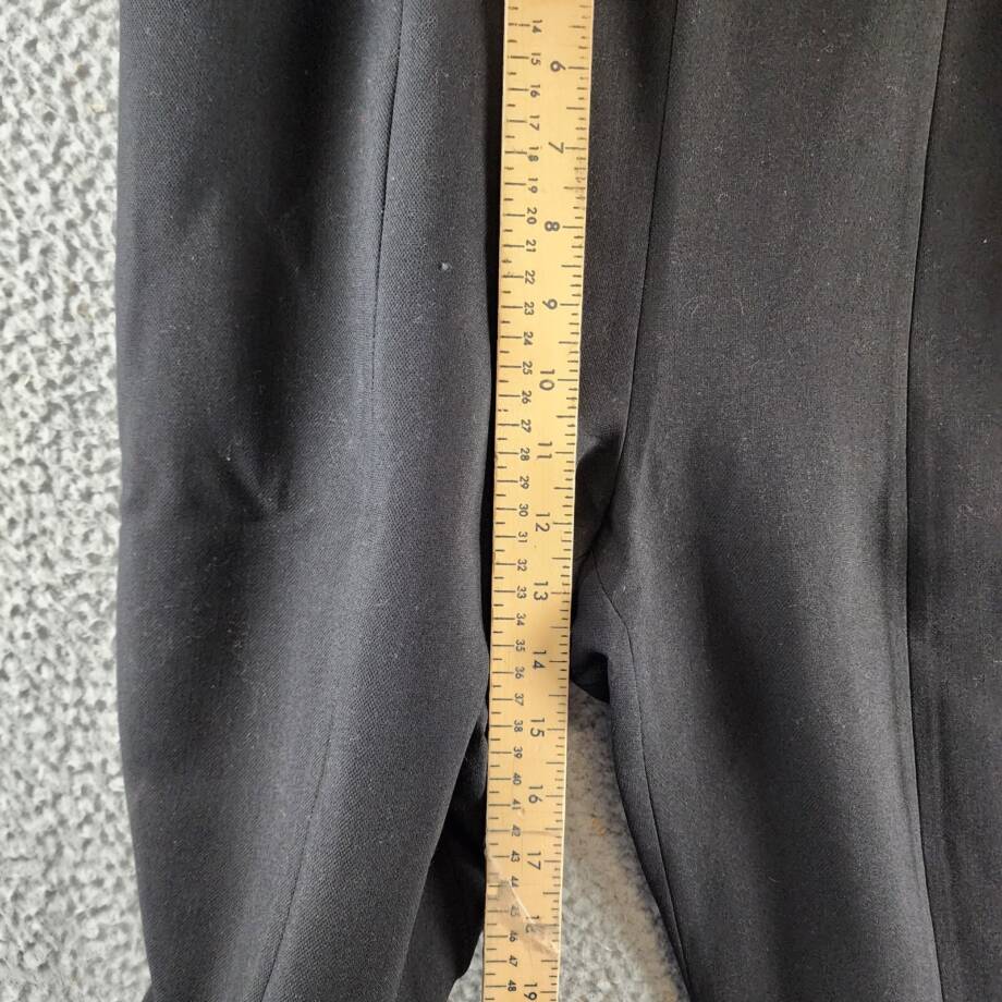 1.STATE Straight Leg Front Slit Ankle Pants Women's 8 Rich Black Pull On Style